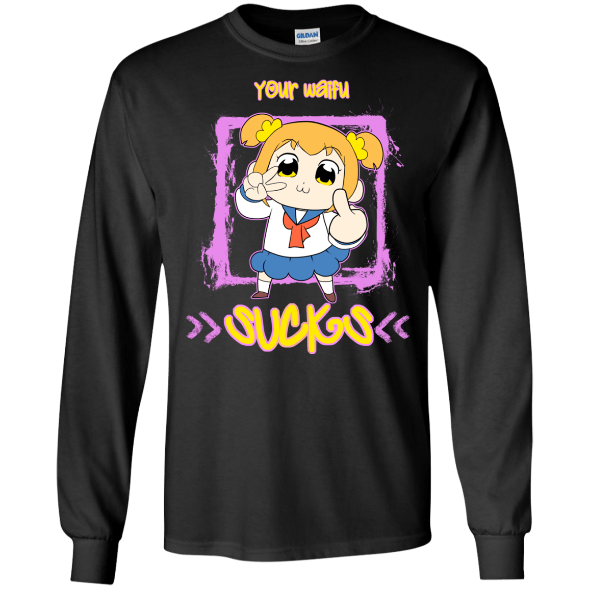 T-Shirts Black / S Your Waifu Men's Long Sleeve T-Shirt