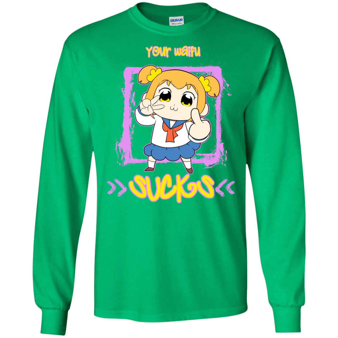 T-Shirts Irish Green / S Your Waifu Men's Long Sleeve T-Shirt