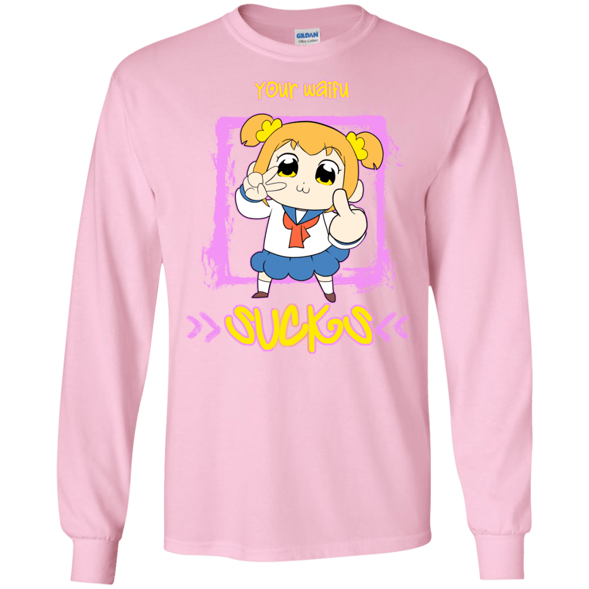 T-Shirts Light Pink / S Your Waifu Men's Long Sleeve T-Shirt