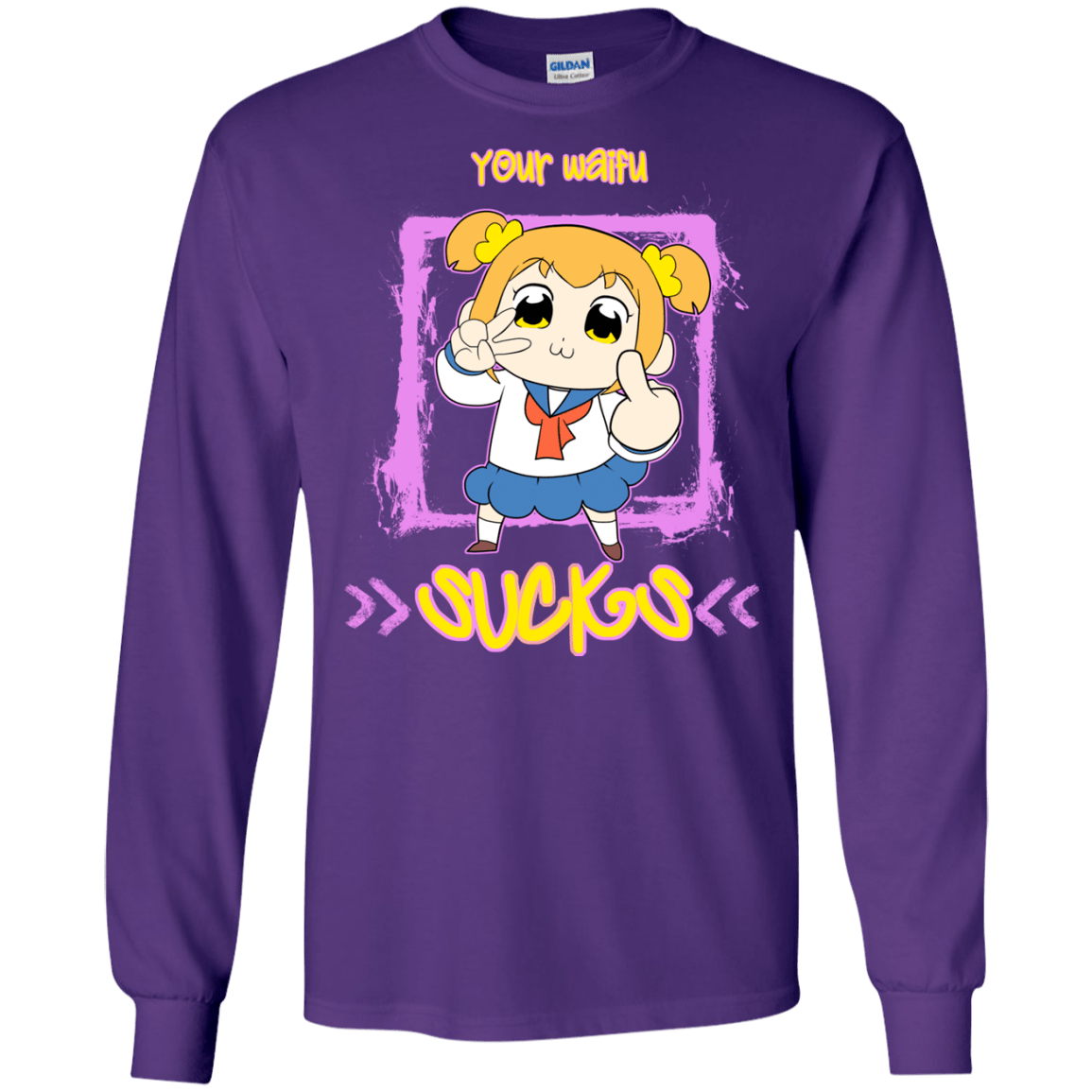 T-Shirts Purple / S Your Waifu Men's Long Sleeve T-Shirt