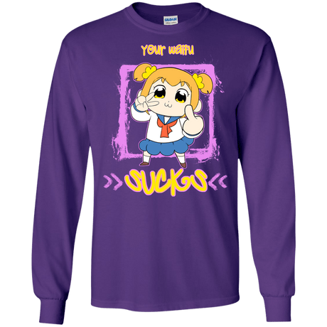 T-Shirts Purple / S Your Waifu Men's Long Sleeve T-Shirt