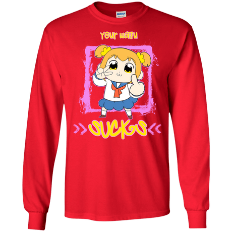 T-Shirts Red / S Your Waifu Men's Long Sleeve T-Shirt