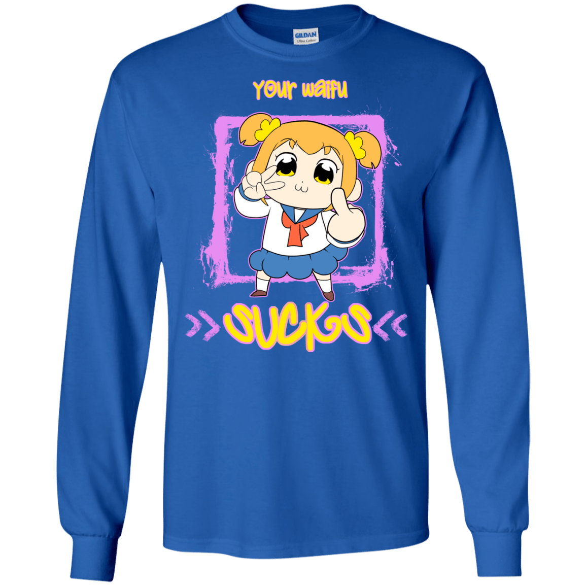 T-Shirts Royal / S Your Waifu Men's Long Sleeve T-Shirt