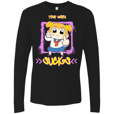 T-Shirts Black / S Your Waifu Men's Premium Long Sleeve