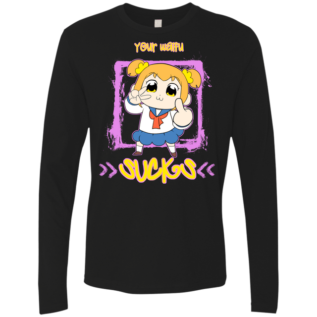 T-Shirts Black / S Your Waifu Men's Premium Long Sleeve