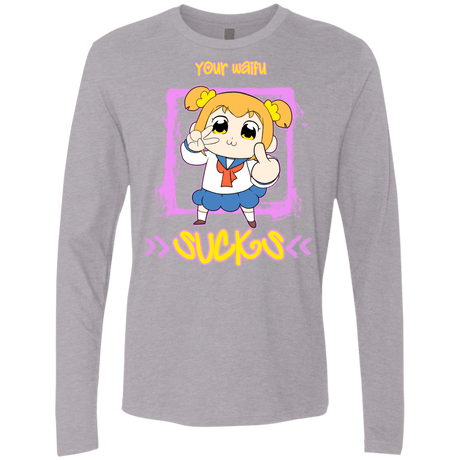 T-Shirts Heather Grey / S Your Waifu Men's Premium Long Sleeve