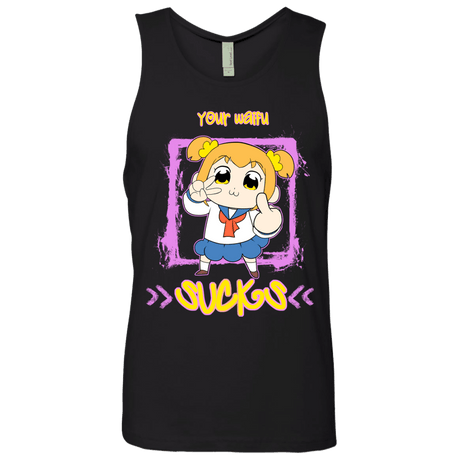 T-Shirts Black / S Your Waifu Men's Premium Tank Top