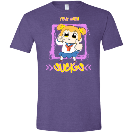 T-Shirts Heather Purple / S Your Waifu Men's Semi-Fitted Softstyle