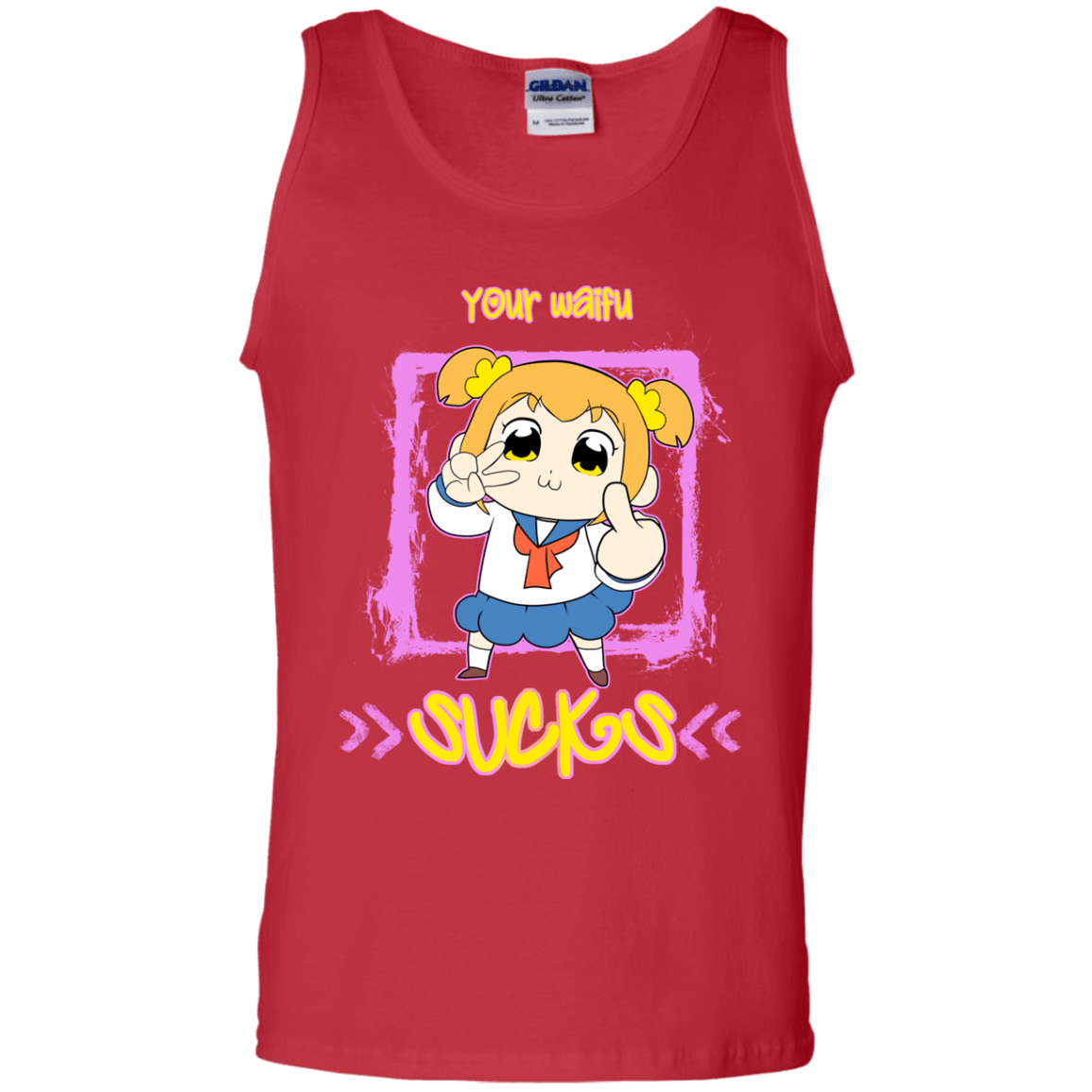 T-Shirts Red / S Your Waifu Men's Tank Top