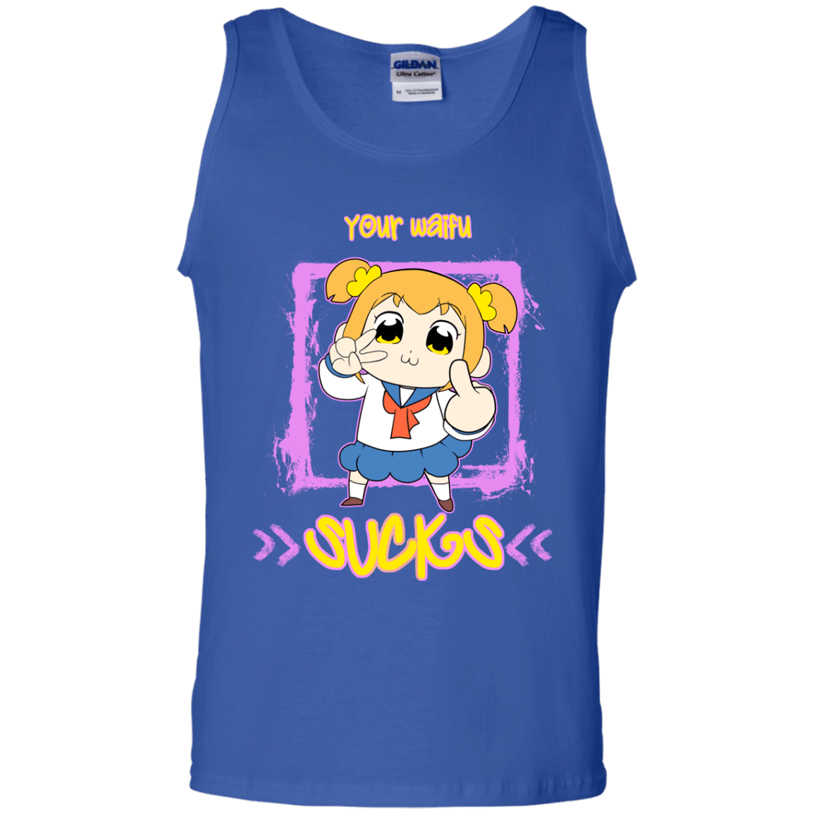 T-Shirts Royal / S Your Waifu Men's Tank Top