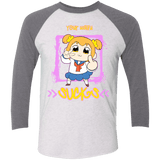 T-Shirts Heather White/Premium Heather / X-Small Your Waifu Men's Triblend 3/4 Sleeve