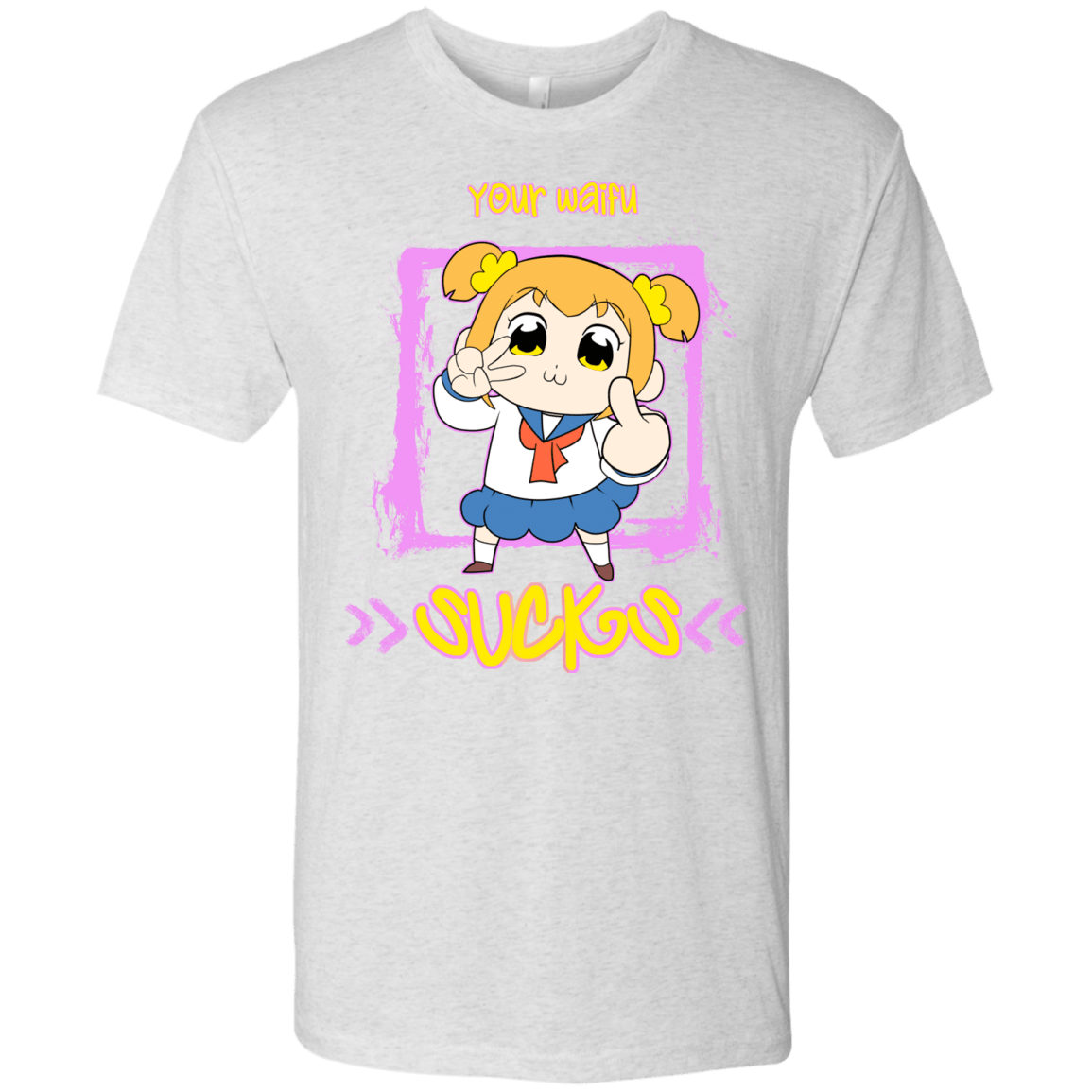 T-Shirts Heather White / S Your Waifu Men's Triblend T-Shirt