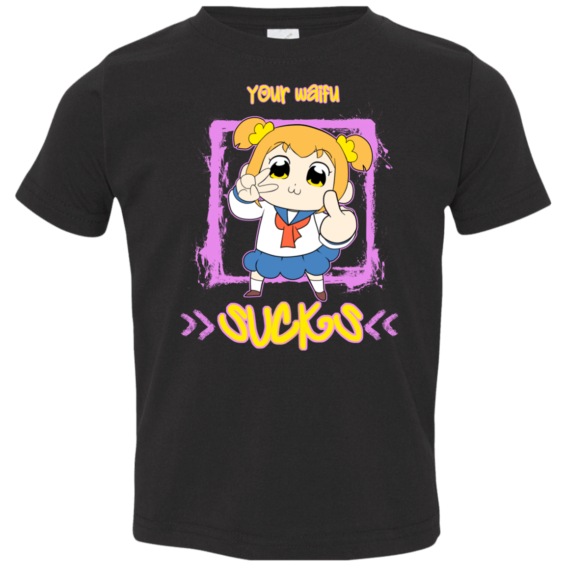 T-Shirts Black / 2T Your Waifu Toddler Premium T-Shirt