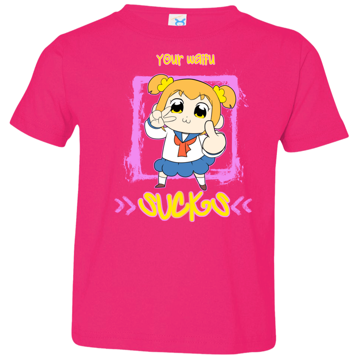 T-Shirts Hot Pink / 2T Your Waifu Toddler Premium T-Shirt