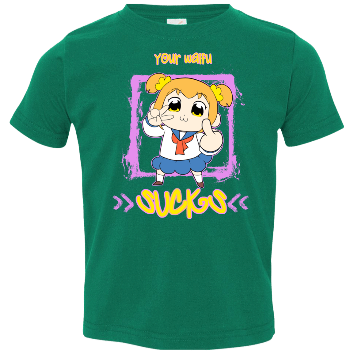 T-Shirts Kelly / 2T Your Waifu Toddler Premium T-Shirt