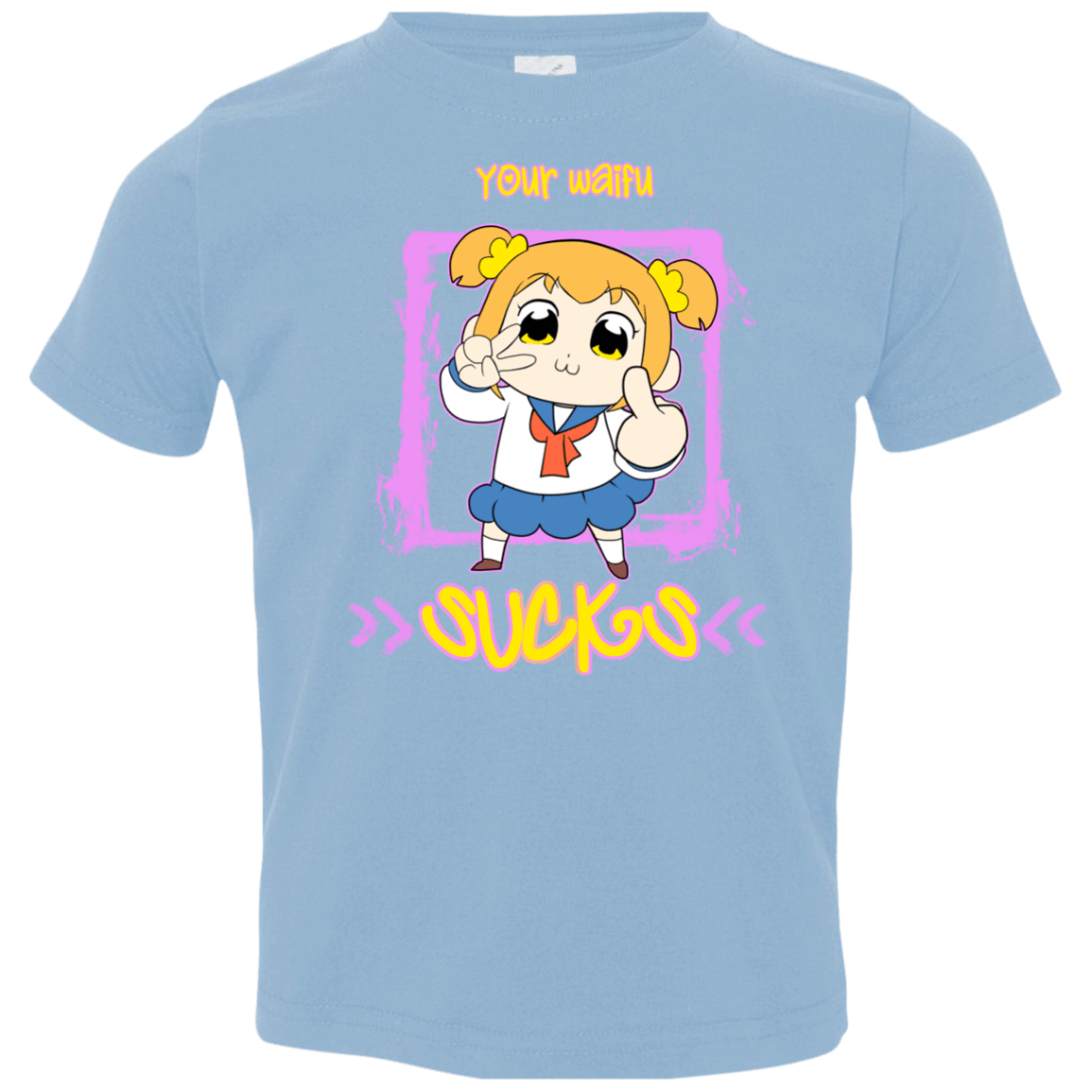 T-Shirts Light Blue / 2T Your Waifu Toddler Premium T-Shirt