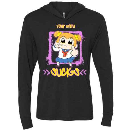 T-Shirts Vintage Black / X-Small Your Waifu Triblend Long Sleeve Hoodie Tee