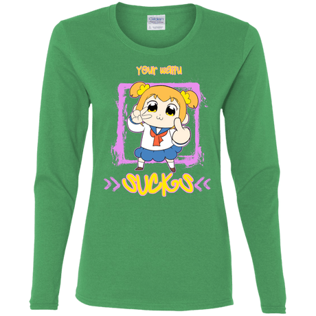 T-Shirts Irish Green / S Your Waifu Women's Long Sleeve T-Shirt