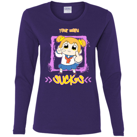 T-Shirts Purple / S Your Waifu Women's Long Sleeve T-Shirt