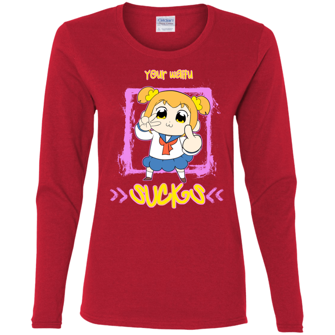 T-Shirts Red / S Your Waifu Women's Long Sleeve T-Shirt