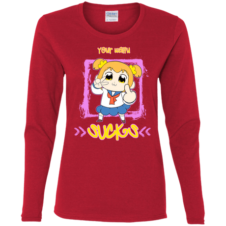 T-Shirts Red / S Your Waifu Women's Long Sleeve T-Shirt