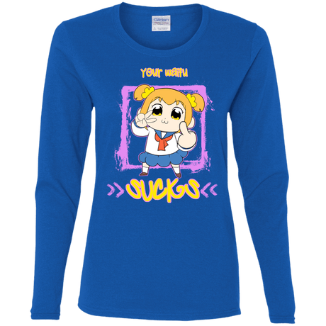 T-Shirts Royal / S Your Waifu Women's Long Sleeve T-Shirt