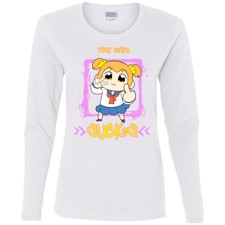 T-Shirts White / S Your Waifu Women's Long Sleeve T-Shirt