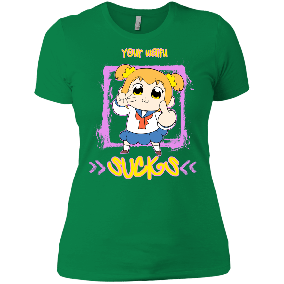 T-Shirts Kelly Green / X-Small Your Waifu Women's Premium T-Shirt