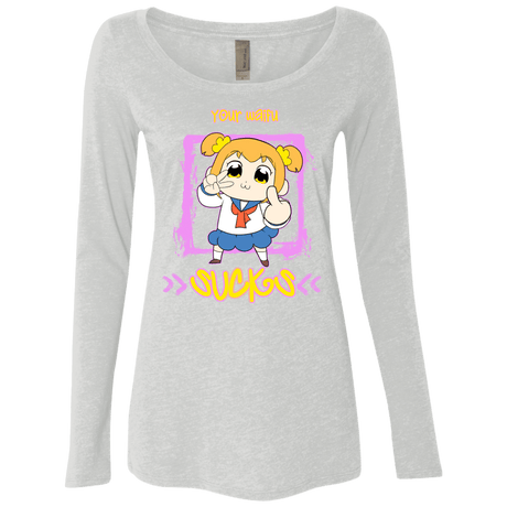 T-Shirts Heather White / S Your Waifu Women's Triblend Long Sleeve Shirt