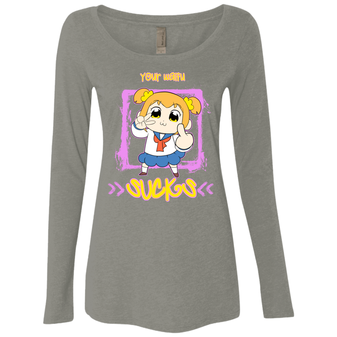 T-Shirts Venetian Grey / S Your Waifu Women's Triblend Long Sleeve Shirt