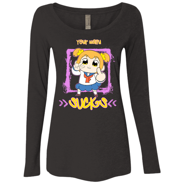 T-Shirts Vintage Black / S Your Waifu Women's Triblend Long Sleeve Shirt