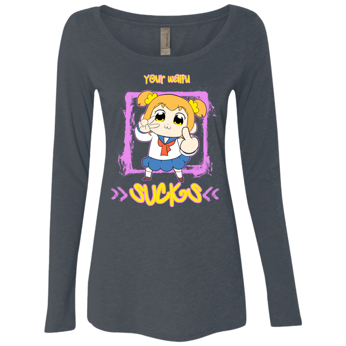 T-Shirts Vintage Navy / S Your Waifu Women's Triblend Long Sleeve Shirt