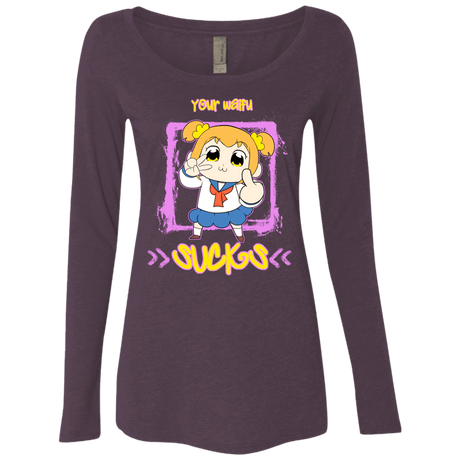 T-Shirts Vintage Purple / S Your Waifu Women's Triblend Long Sleeve Shirt