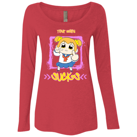 T-Shirts Vintage Red / S Your Waifu Women's Triblend Long Sleeve Shirt