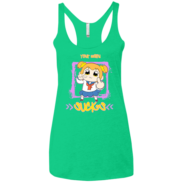 T-Shirts Envy / X-Small Your Waifu Women's Triblend Racerback Tank