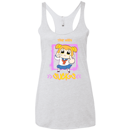 T-Shirts Heather White / X-Small Your Waifu Women's Triblend Racerback Tank