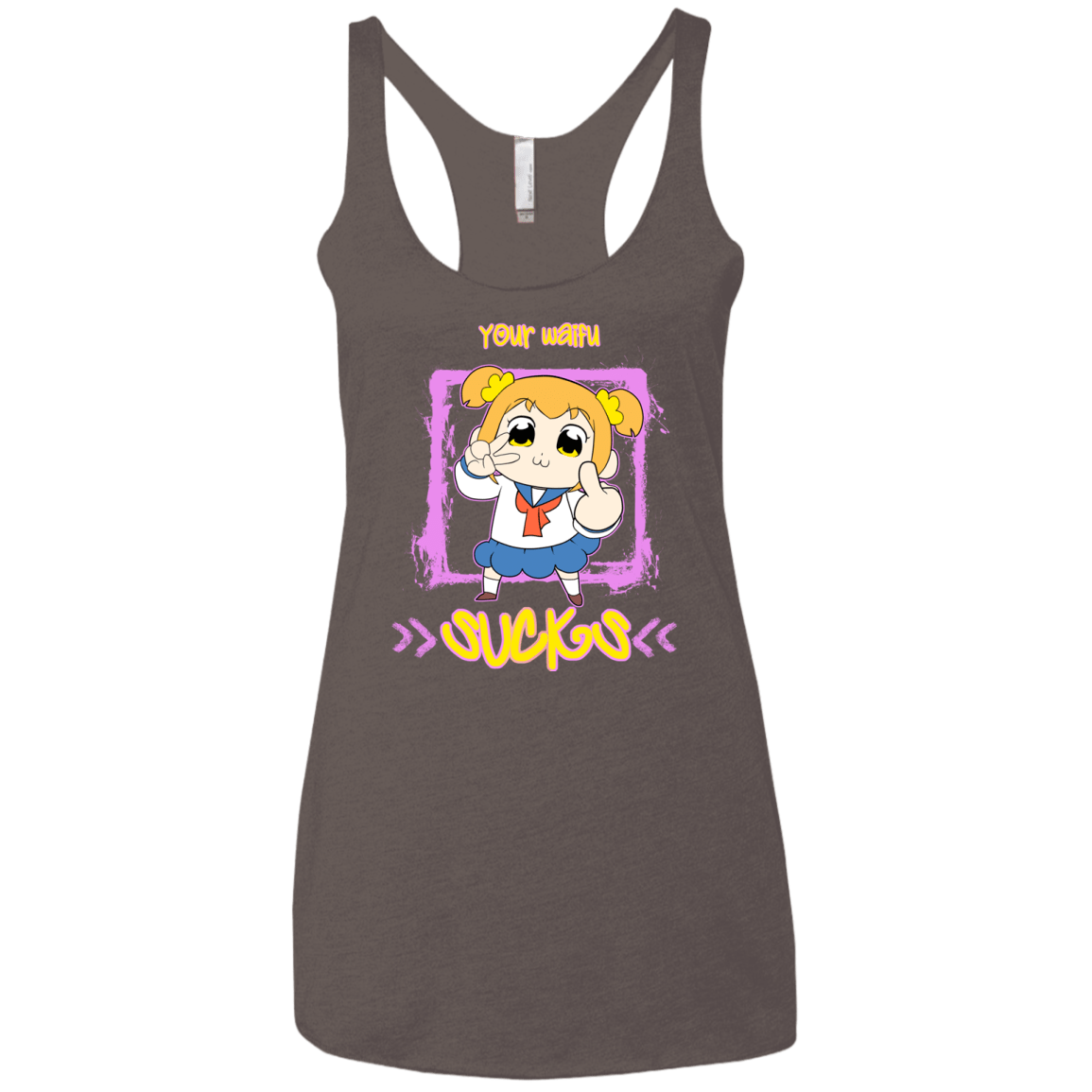 T-Shirts Macchiato / X-Small Your Waifu Women's Triblend Racerback Tank