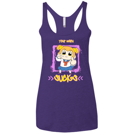 T-Shirts Purple Rush / X-Small Your Waifu Women's Triblend Racerback Tank