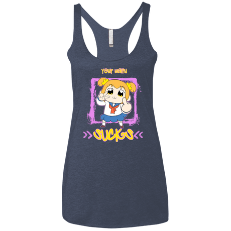 T-Shirts Vintage Navy / X-Small Your Waifu Women's Triblend Racerback Tank