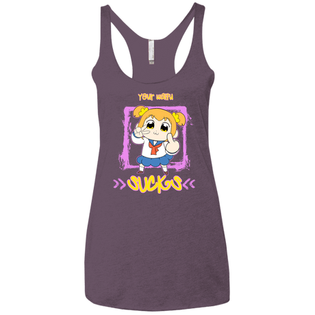 T-Shirts Vintage Purple / X-Small Your Waifu Women's Triblend Racerback Tank