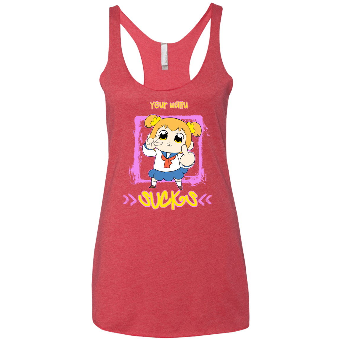 T-Shirts Vintage Red / X-Small Your Waifu Women's Triblend Racerback Tank