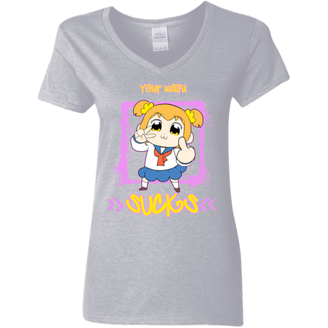 T-Shirts Sport Grey / S Your Waifu Women's V-Neck T-Shirt