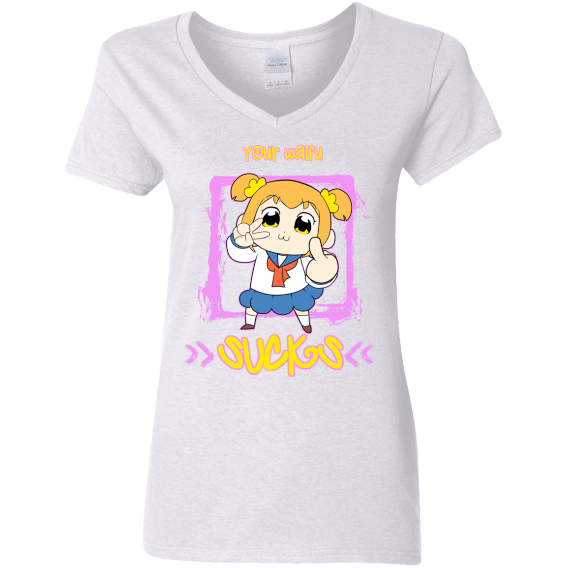 T-Shirts White / S Your Waifu Women's V-Neck T-Shirt