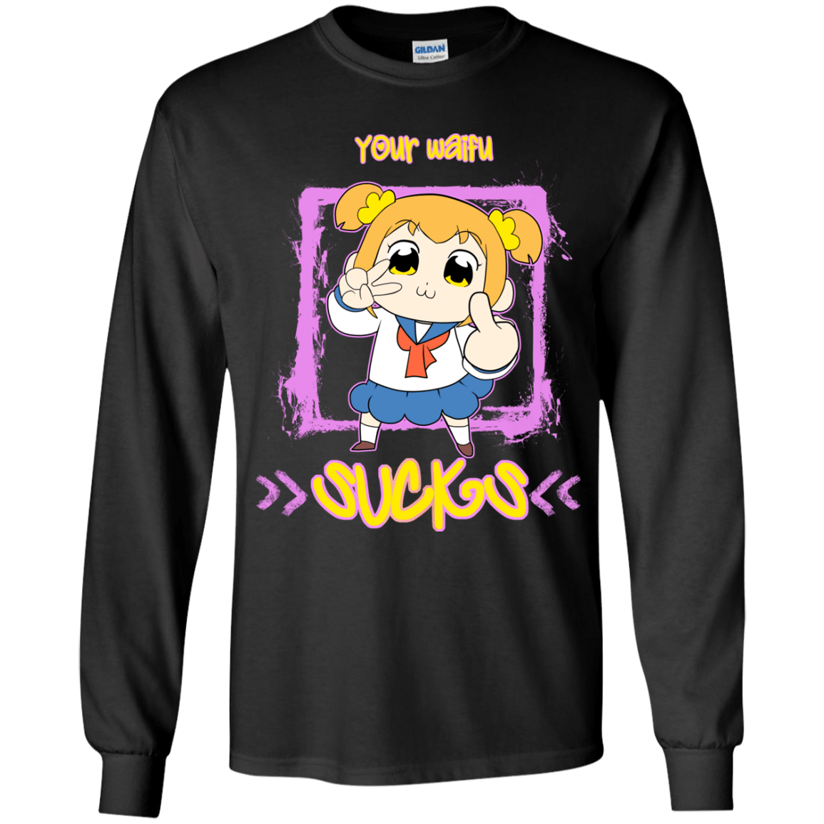 T-Shirts Black / YS Your Waifu Youth Long Sleeve T-Shirt