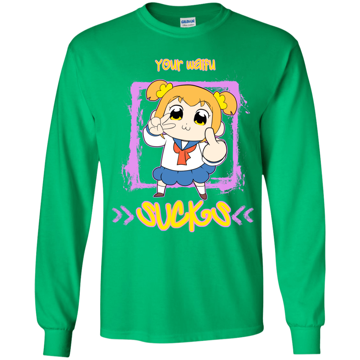 T-Shirts Irish Green / YS Your Waifu Youth Long Sleeve T-Shirt