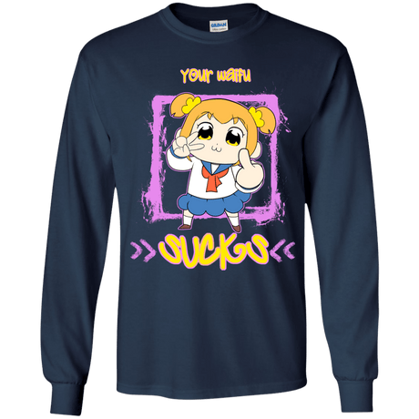 T-Shirts Navy / YS Your Waifu Youth Long Sleeve T-Shirt