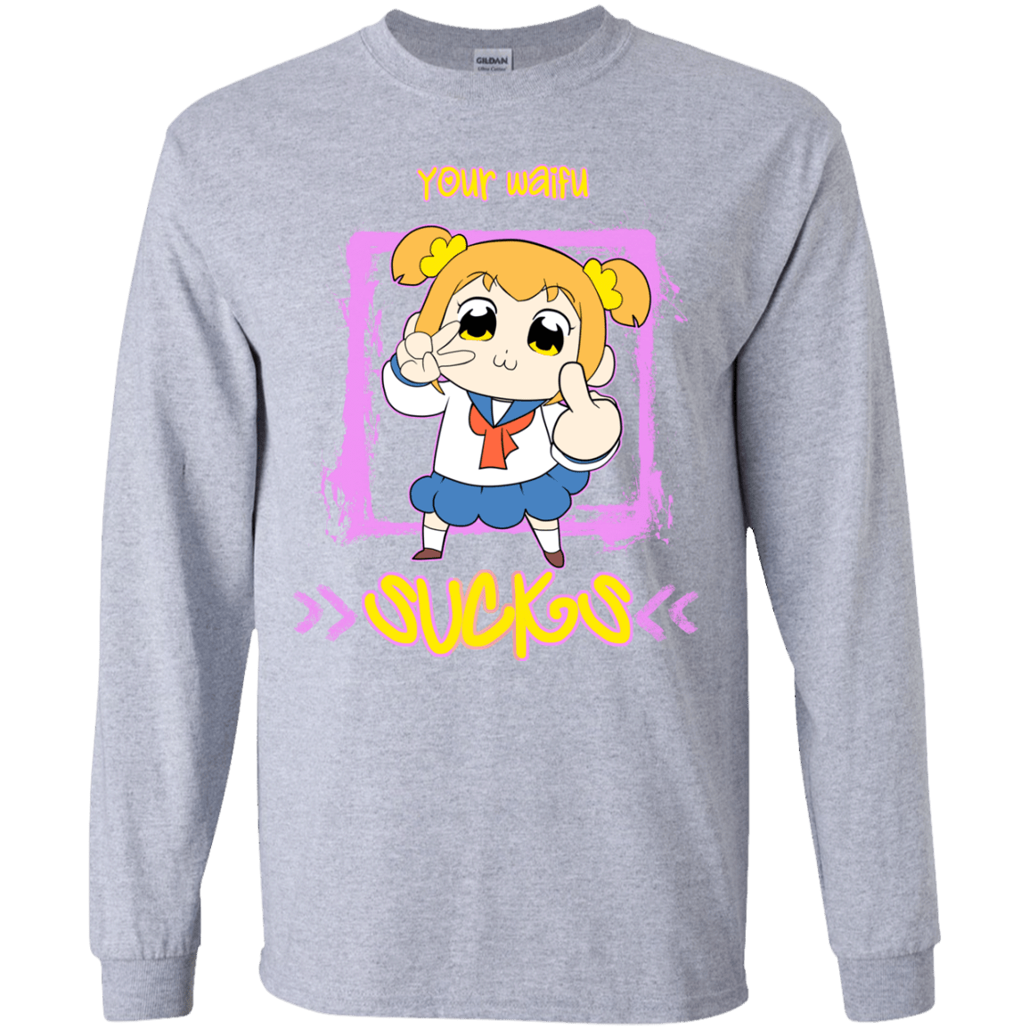 T-Shirts Sport Grey / YS Your Waifu Youth Long Sleeve T-Shirt