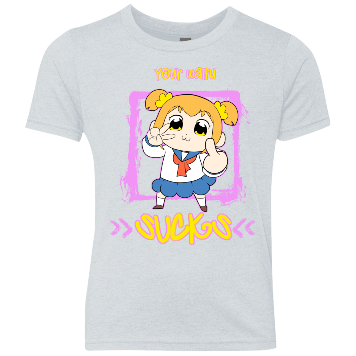 T-Shirts Heather White / YXS Your Waifu Youth Triblend T-Shirt