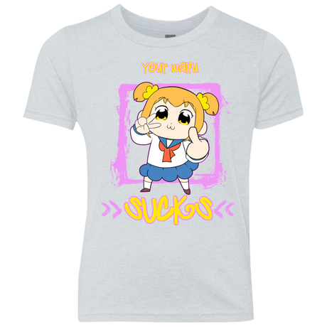 T-Shirts Heather White / YXS Your Waifu Youth Triblend T-Shirt