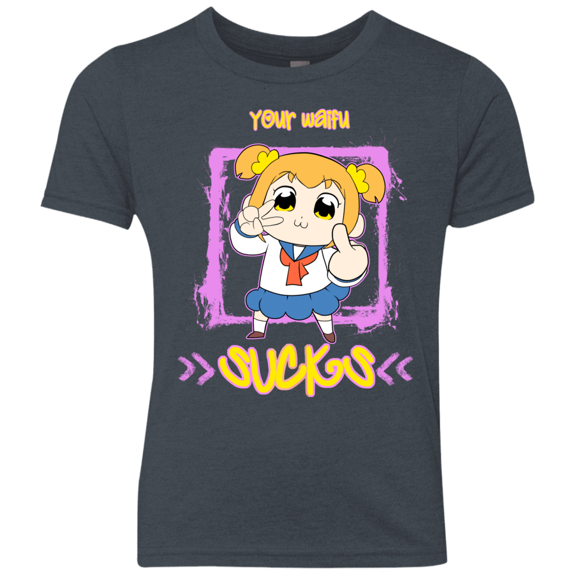 T-Shirts Vintage Navy / YXS Your Waifu Youth Triblend T-Shirt